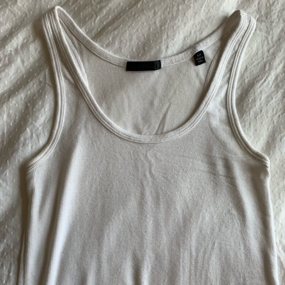 ATM Modal Rib Boy Tank - White